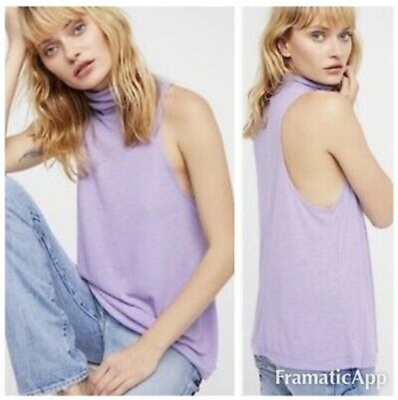 Free People topanga top in lilac - Picture 2 of 4